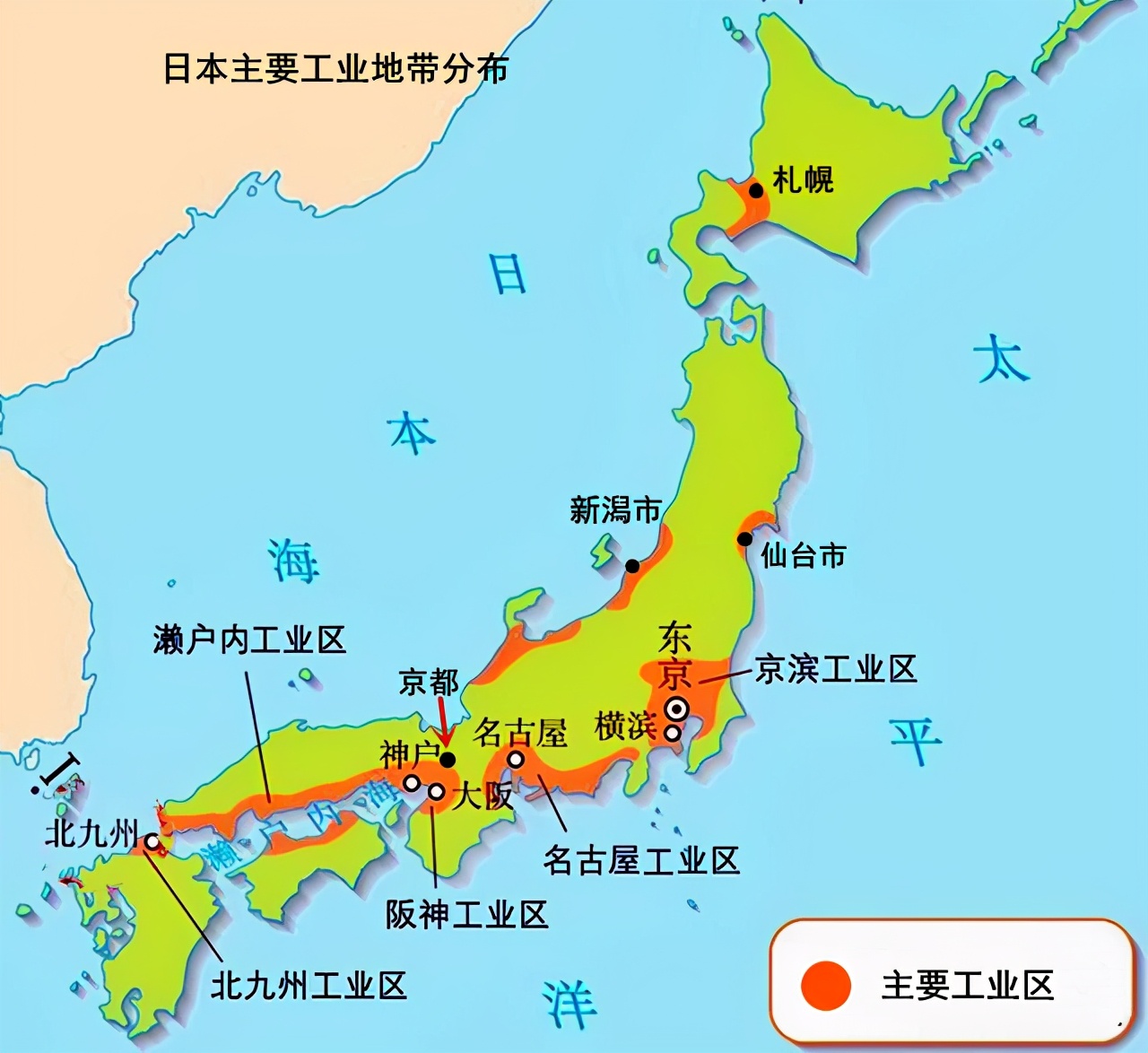 日本地理分区图片