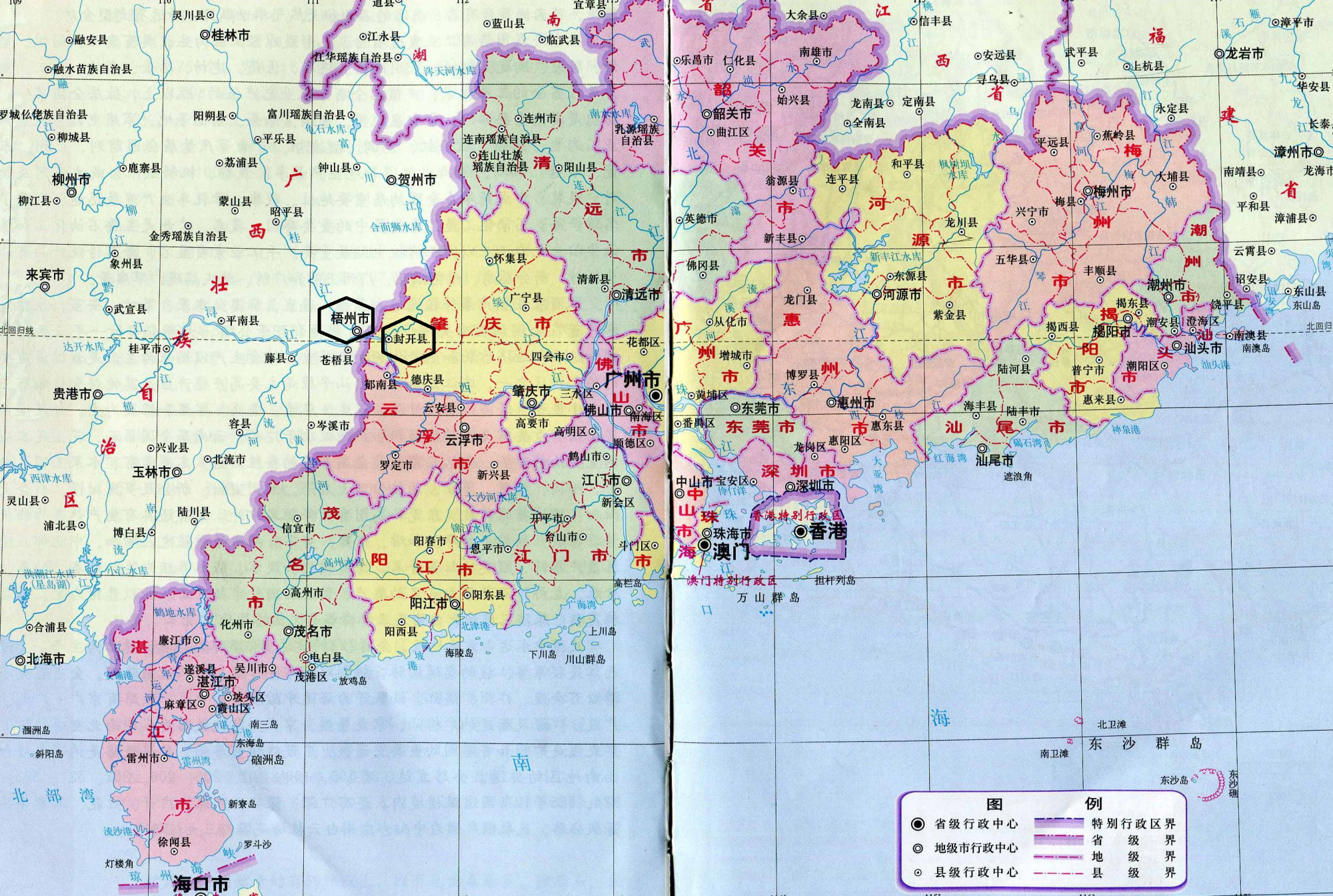 广西与广东交界处地图图片