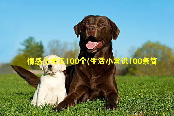 情感小常识100个(生活小常识100条简短)