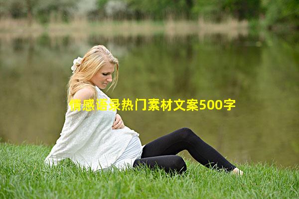 情感语录热门素材文案500字