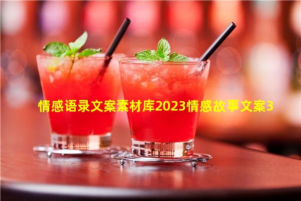 情感语录文案素材库2023情感故事文案300字左右