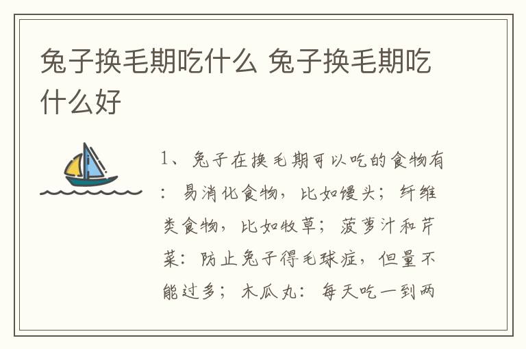 兔子换毛期吃什么 兔子换毛期吃什么好