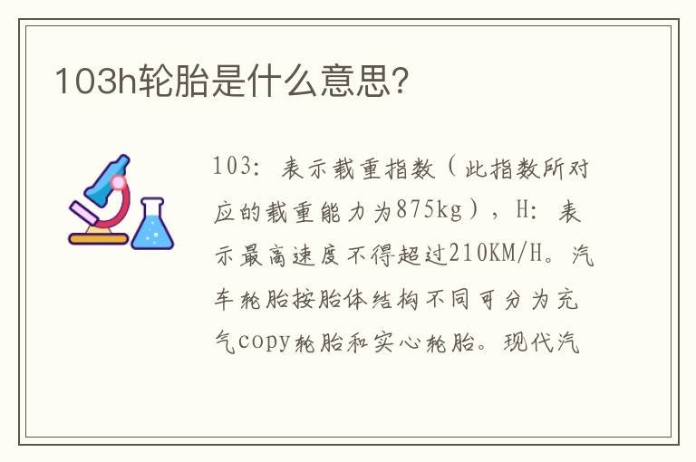 103h轮胎是什么意思？