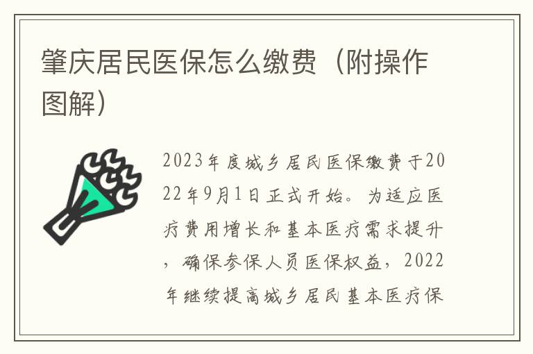 肇庆居民医保怎么缴费（附操作图解）