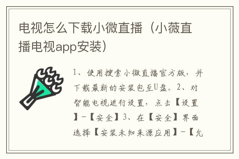 电视怎么下载小微直播（小薇直播电视app安装）