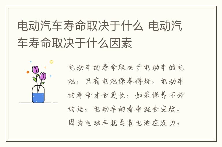 电动汽车寿命取决于什么 电动汽车寿命取决于什么因素