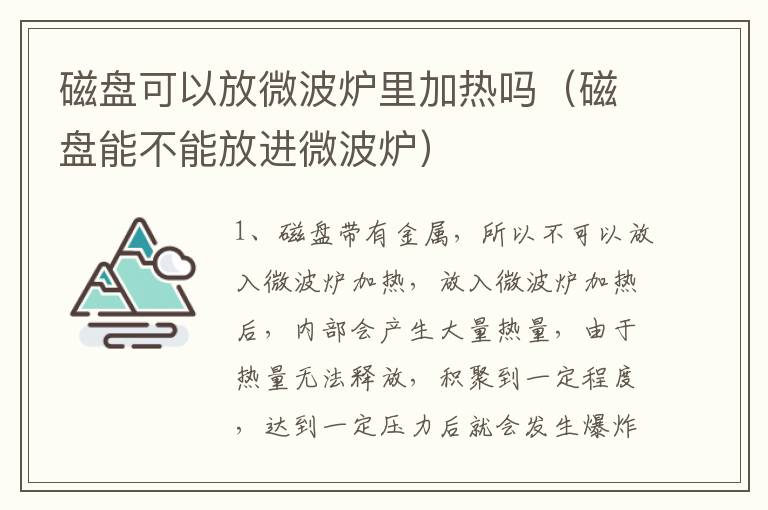 磁盘可以放微波炉里加热吗（磁盘能不能放进微波炉）